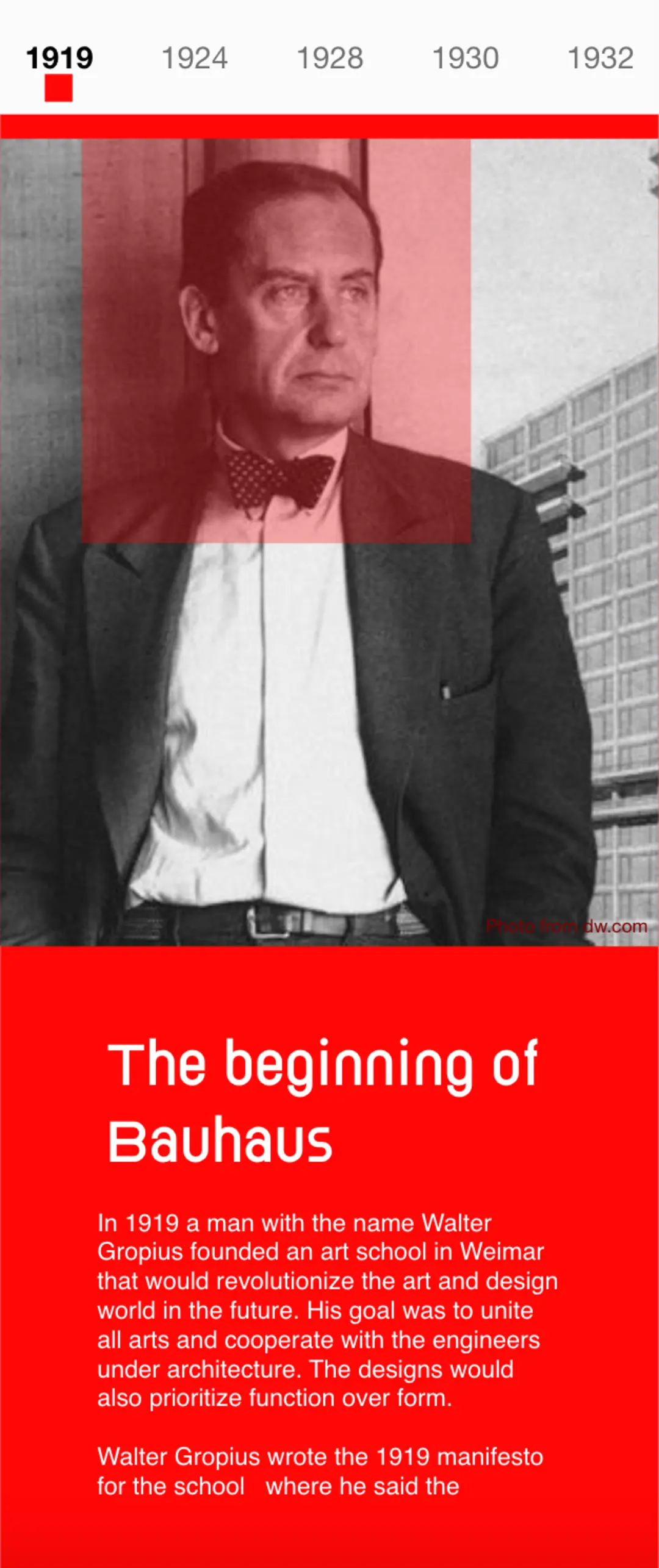 The beginning of Bauhaus