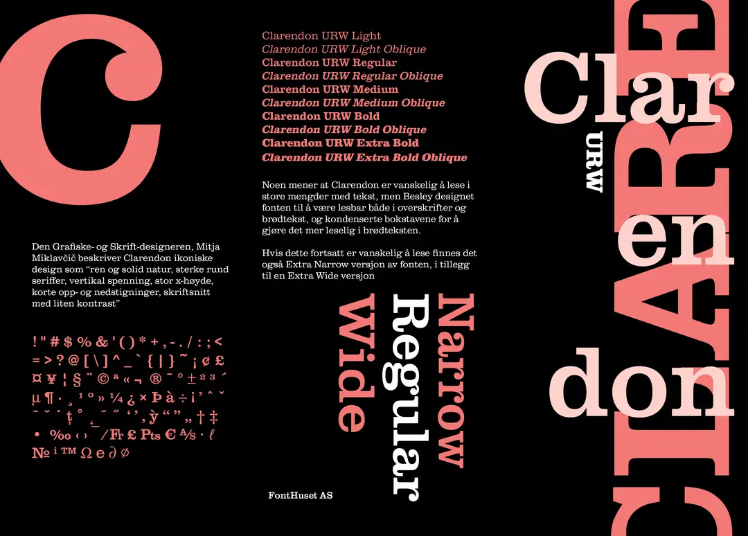 Font brochure