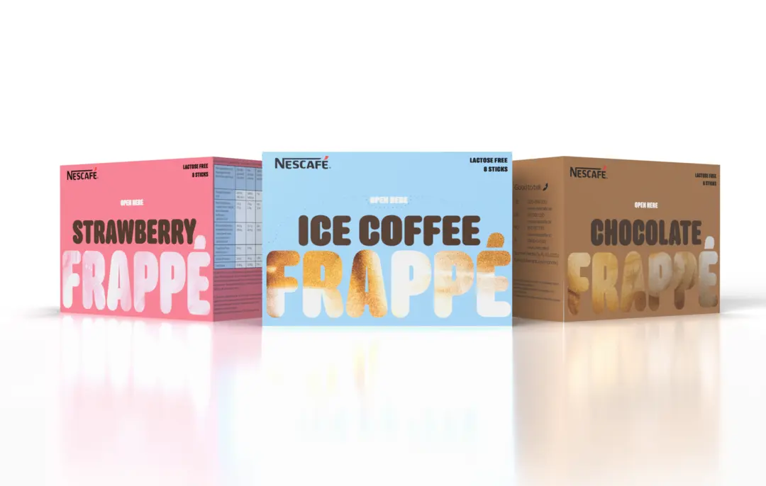 Packaging for iced coffee frappé